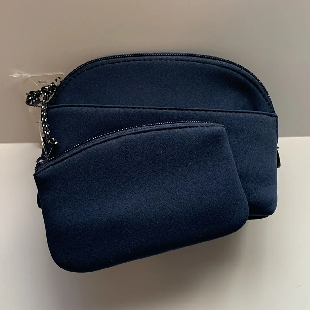 Stylus Blue 2 Piece Meadow Cosmetic Case with Removable Exterior Pouch